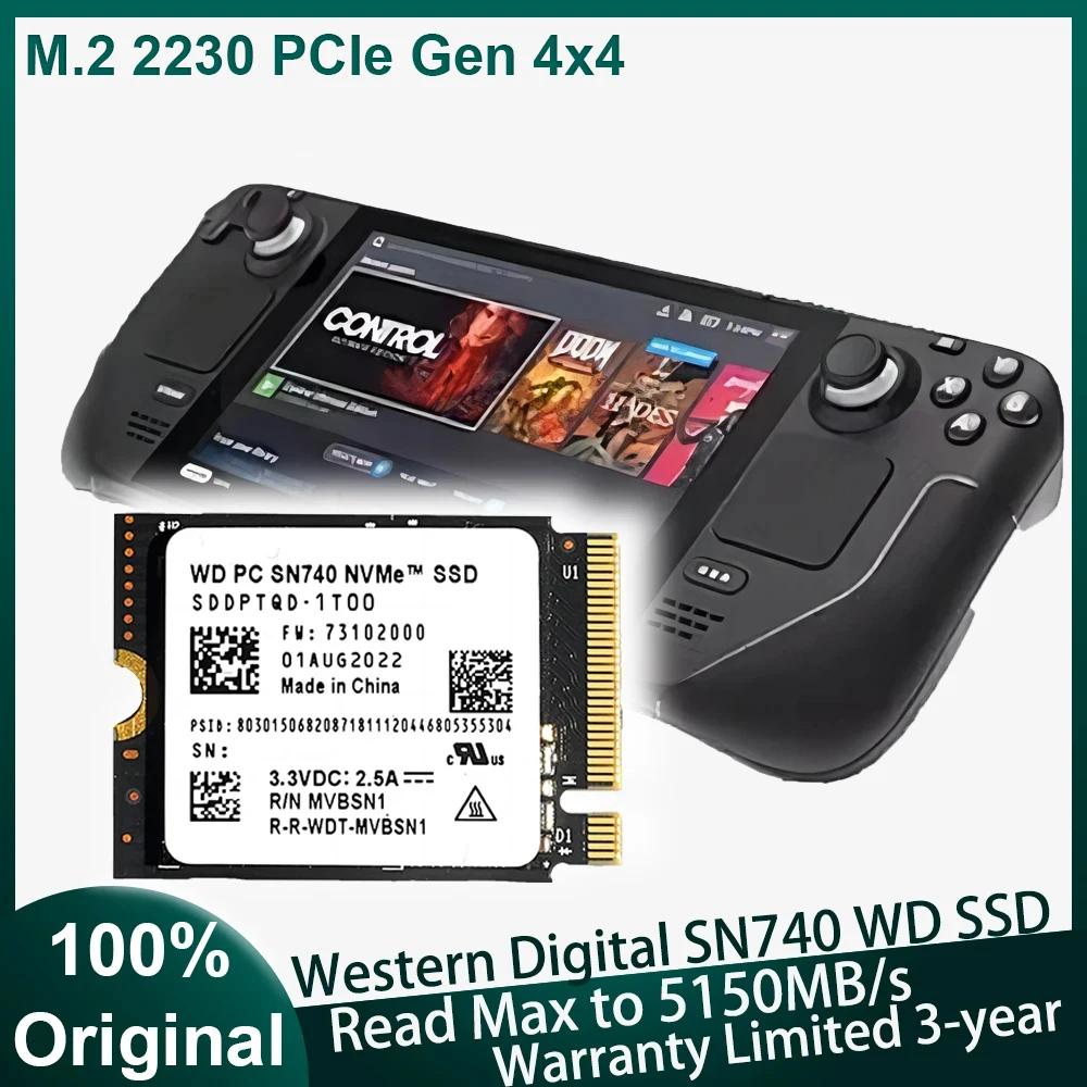 WD   PC NVMe 2TB M.2 2230 PCIe Gen 4x4  SSD ָ Ʈ ̺,  ũ α ٸ GPD º, SN740